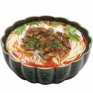 58. Spaghetti di riso con agnello in brodo