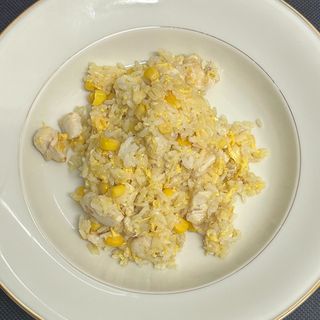 76 Riso con pollo mais