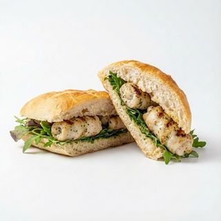 Panino con Involtini messinese e insalata