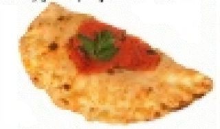 Calzone farcito con mozzarella e prosciutto e funghi