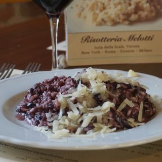 Risotto con asparagi e fonduta di taleggio
