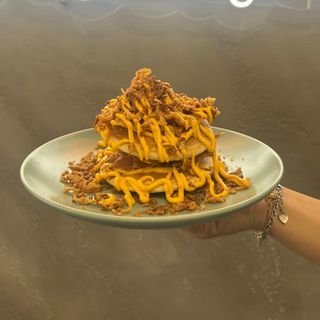 Bacon cheddar pancake 