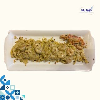 Fettuccine pistacchio e gamberi