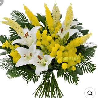 Gigli with mimose