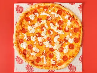 Burrata Parmigiano & Pepperoni pizza BIG (6x)
