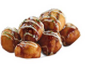 Takoyaki ripieno di polpo fritto 5 pezzi
