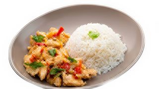 65 Khao pad Krapao musap Kai gar