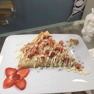 Crêpes al cioccolato bianco
