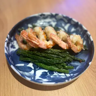 Gamberi Saltati con fagiolini