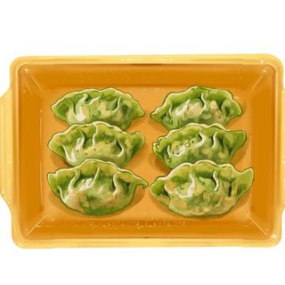Ravioli coreani con verdure