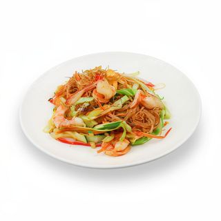 SPAGHETTI DI SOIA CON FRUTTI DI MARE