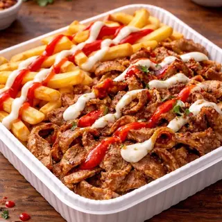 Vaschetta Kebab e patatine Grande