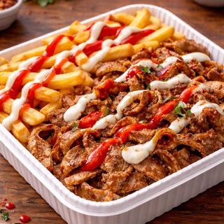 Vaschetta Kebab e patatine Grande