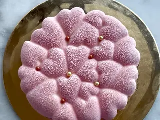 Torta cuoricini Rosa