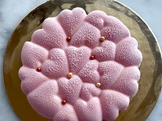 Torta cuoricini Rosa
