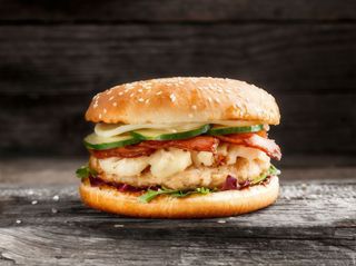 Panino con petto di pollo