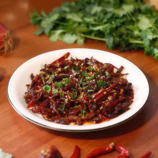 Manzo con le spezie e la salsa piccante