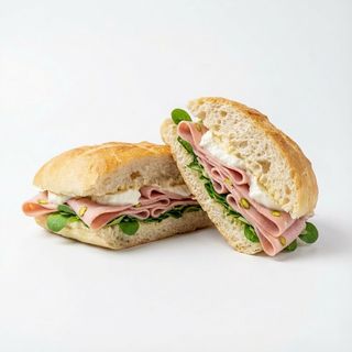 18. Mortadella al pistacchio, valeriana, squacquerone
