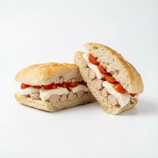 26. Tonno, mozzarella di bufala, pomodori datterino