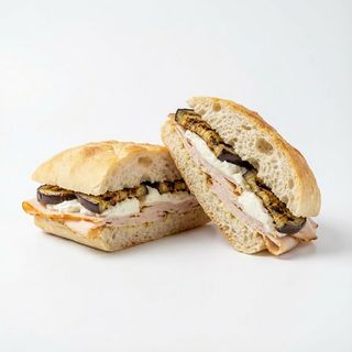 20. Arrosto di tacchino, squacquerone, melanzane grigliate