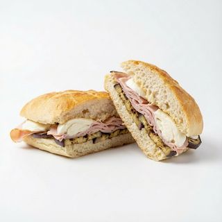 14. Cotto, mozzarella di bufala, melanzane grigliate