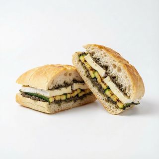 29. Brie, zucchine grigliate, patè di olive