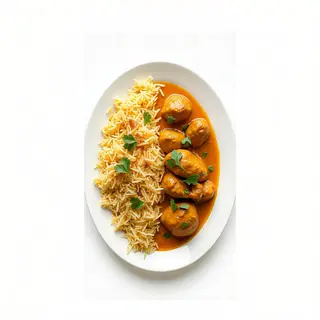 Pollo al curry con riso biryani basmati