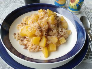 Riso con manzo e patate