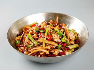 Ciuffi di calamari dry pot