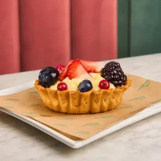 Crostatina alla crema e frutti di bosco misti