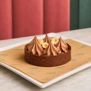 Crostatina al caramello salato, cioccolato e nocciole