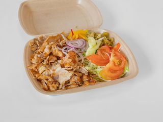 Kebab al piatto  con pane