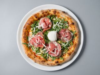 Pan pizza hamburger
