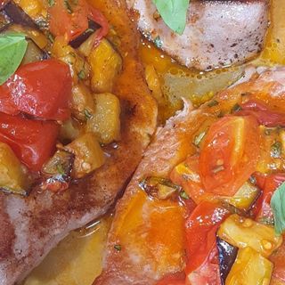 Pesce spada con verdure