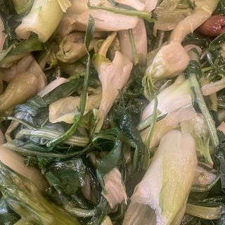 Puntarelle con olive taggiasche