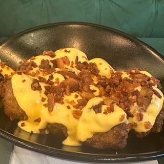 Polpettine con cheddar e bacon croccante