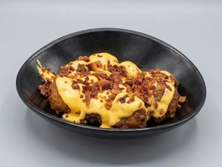 Polpettine con cheddar e bacon croccante