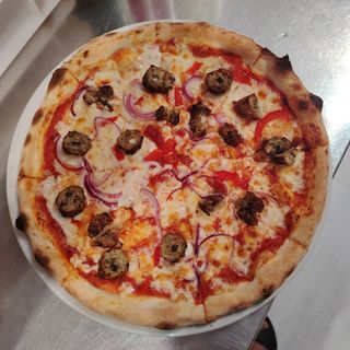 Pizza seekh kebab