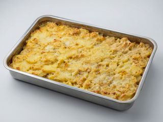 Timballo di patate fresche con prosciutto e formaggio 