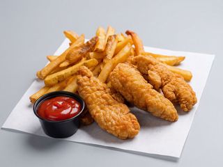 Pollo crock con patate fritte
