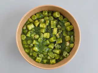 Mazzancolle e pesto di rucola