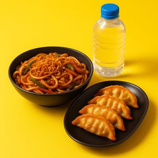 NOODLES + GYOZA 5 PZ + BIBITA
