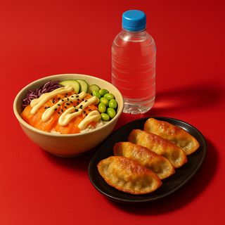 POKE + GYOZA 5pz + BIBITA