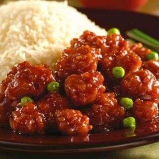 Gaifan con pollo in salsa agrodolce