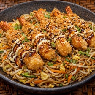 75. Fried Udon Gamberi Crispy