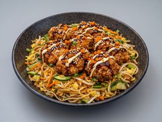Fried Udon Pollo Karaage