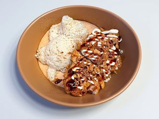 Gaifan con tempura di pollo