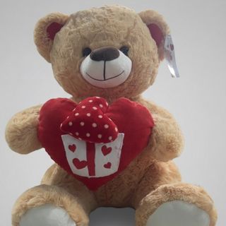 Orsetto con cuore h 45cm