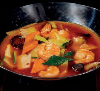 173 Scodella di gamberi e verdure miste