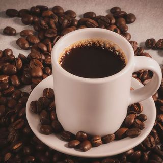 Hot amarican coffee caramello